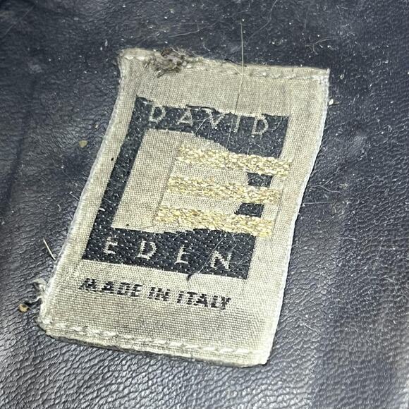 David Eden Ostrich Oxford Men Size 14 Black Cap Toe Brogue Shoes Made In Italy - Picture 9 of 10